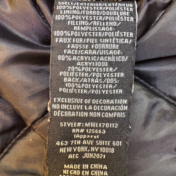 Members Only x Space Jam Tune Squad Puffer Jacket Mens S Faux Fur - Picture 4 of 11